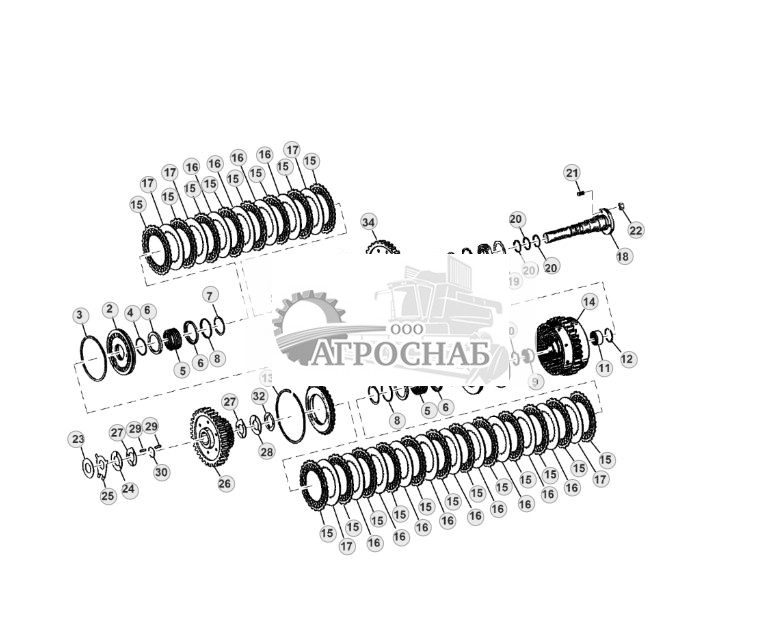 Узел муфты, муфты заднего хода и второй передачи - ST725525 45.jpg